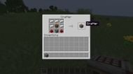 Crafter's crafting recipe inside a crafter in Minecraft (Image via Mojang Studios)